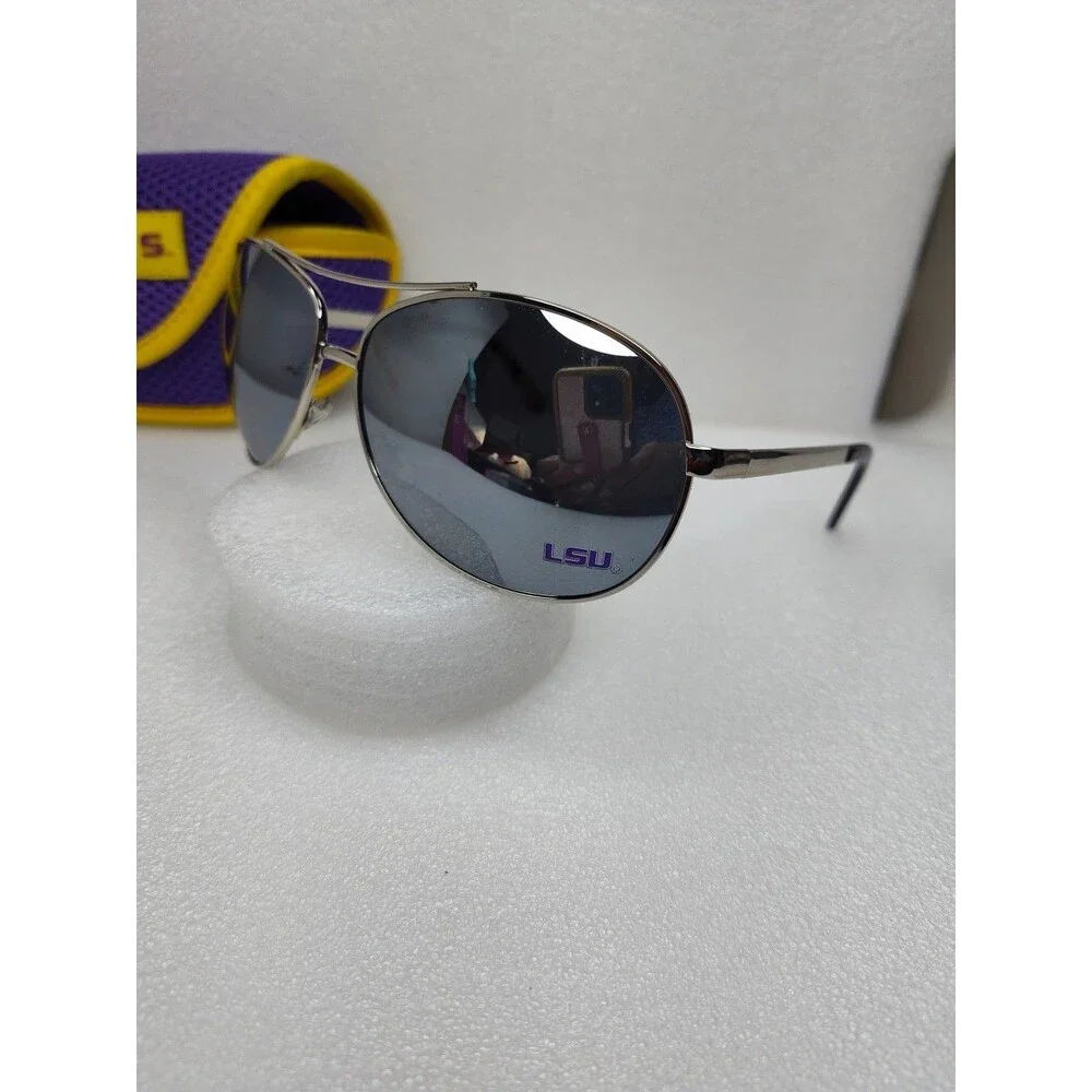 LSU Tigers Aviator Sunglasses with Purple & Gold eyeglass Case University
